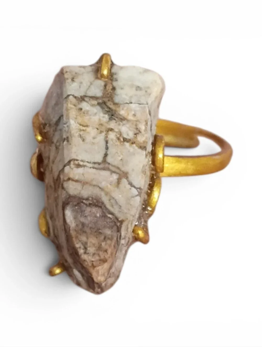 Earthbound Magic: The Brown Zebra Jasper Copper Ring